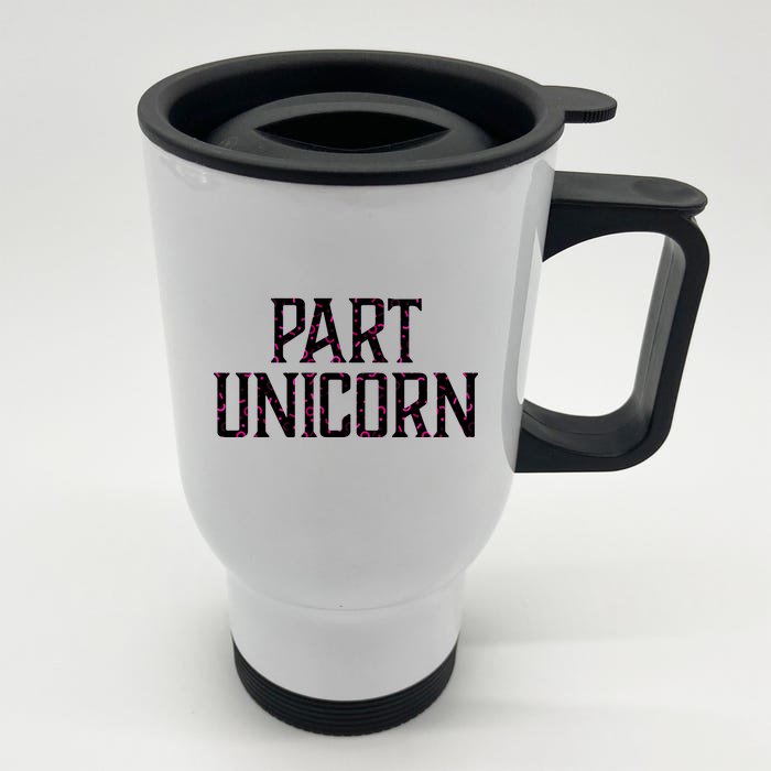 Part Unicorn Front & Back Stainless Steel Travel Mug