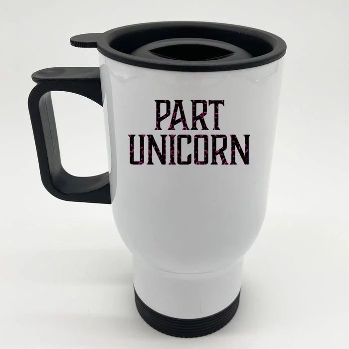 Part Unicorn Front & Back Stainless Steel Travel Mug