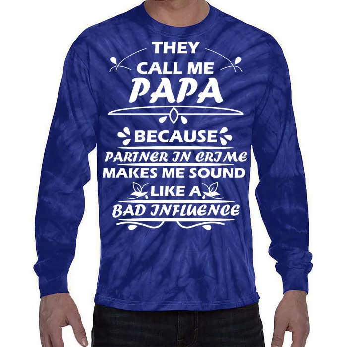 Partner And Crime Papa Tie-Dye Long Sleeve Shirt