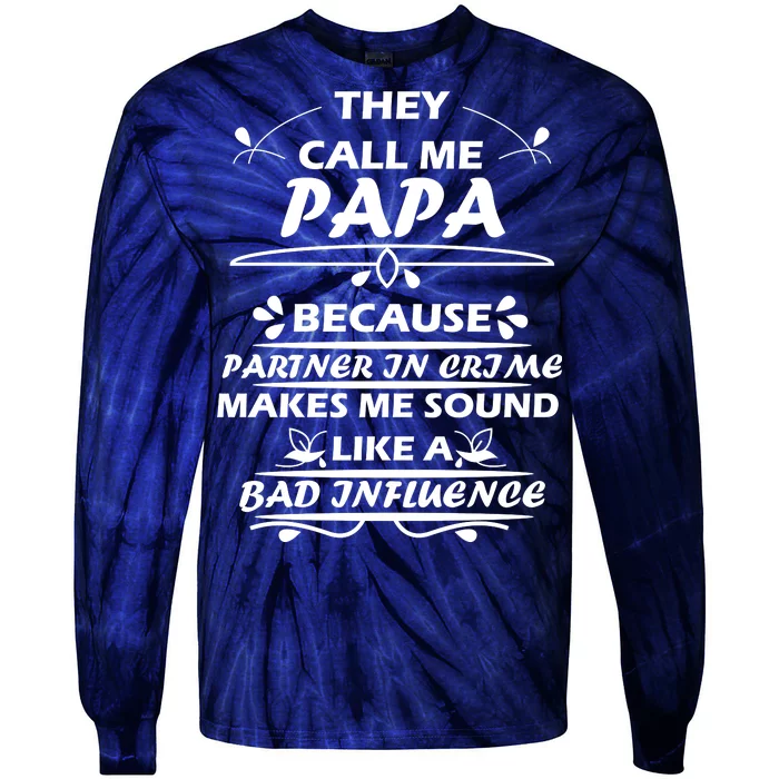 Partner And Crime Papa Tie-Dye Long Sleeve Shirt