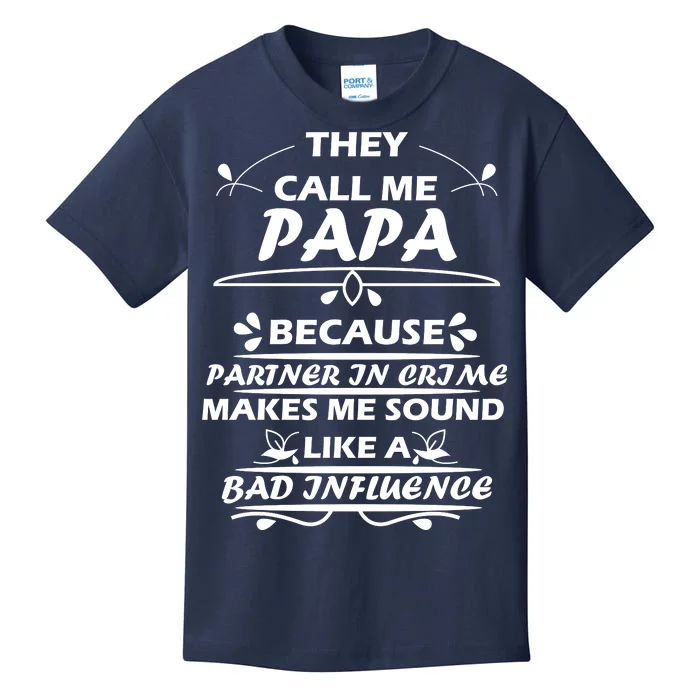 Partner And Crime Papa Kids T-Shirt