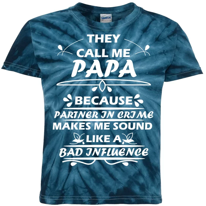 Partner And Crime Papa Kids Tie-Dye T-Shirt