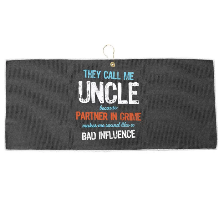 Partner In Crime Uncle Large Microfiber Waffle Golf Towel