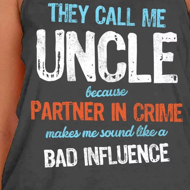 Partner In Crime Uncle Women's Knotted Racerback Tank