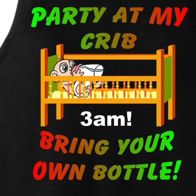 Party At My Crib Bring Your Own Bottle Ladies Tri-Blend Wicking Tank