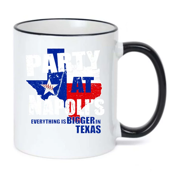 Party at Napoli's Everything Is Bigger In Texas Black Color Changing Mug