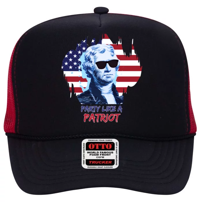 Party Like A Patriot High Crown Mesh Trucker Hat