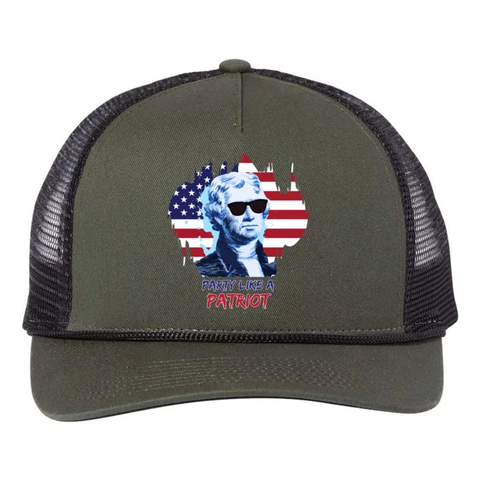 Party Like A Patriot Retro Rope Trucker Hat Cap