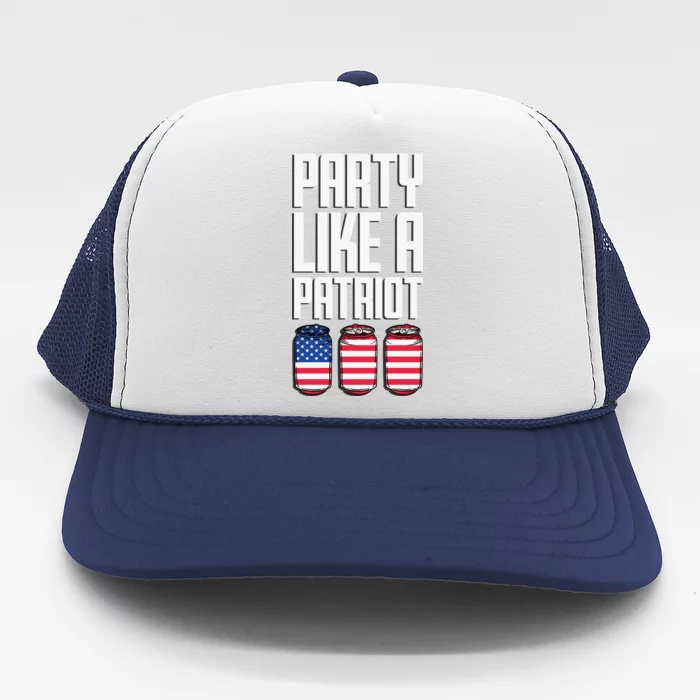 Party Like A Patriot USA Trucker Hat