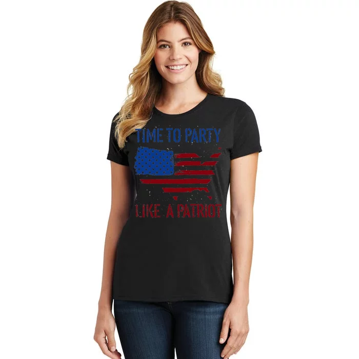 Party Like A Patriot USA Pride Women's T-Shirt