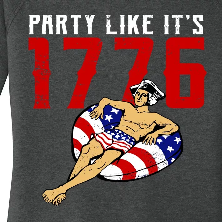 Party Like It's 1776 Patriotic George Washington Women's Perfect Tri Tunic Long Sleeve Shirt