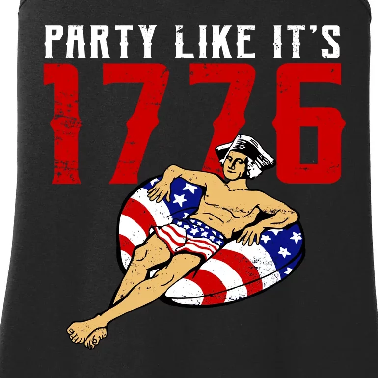 Party Like It's 1776 Patriotic George Washington Ladies Essential Tank