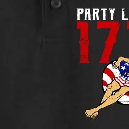 Party Like It's 1776 Patriotic George Washington Dry Zone Grid Performance Polo