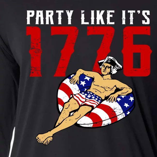 Party Like It's 1776 Patriotic George Washington Cooling Performance Long Sleeve Crew