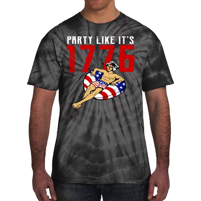 Party Like It's 1776 Patriotic George Washington Tie-Dye T-Shirt