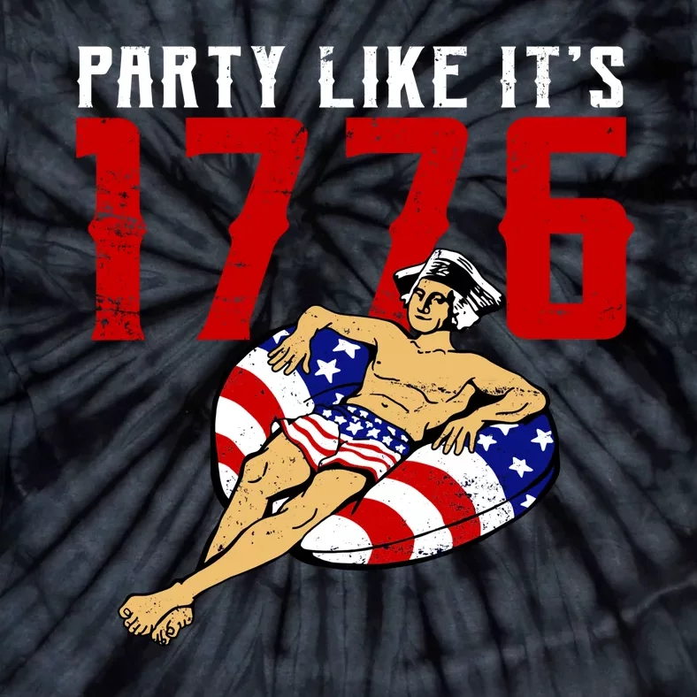 Party Like It's 1776 Patriotic George Washington Tie-Dye T-Shirt