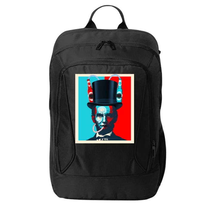 Party With Abe - Abraham Lincoln Drinking Beer City Backpack