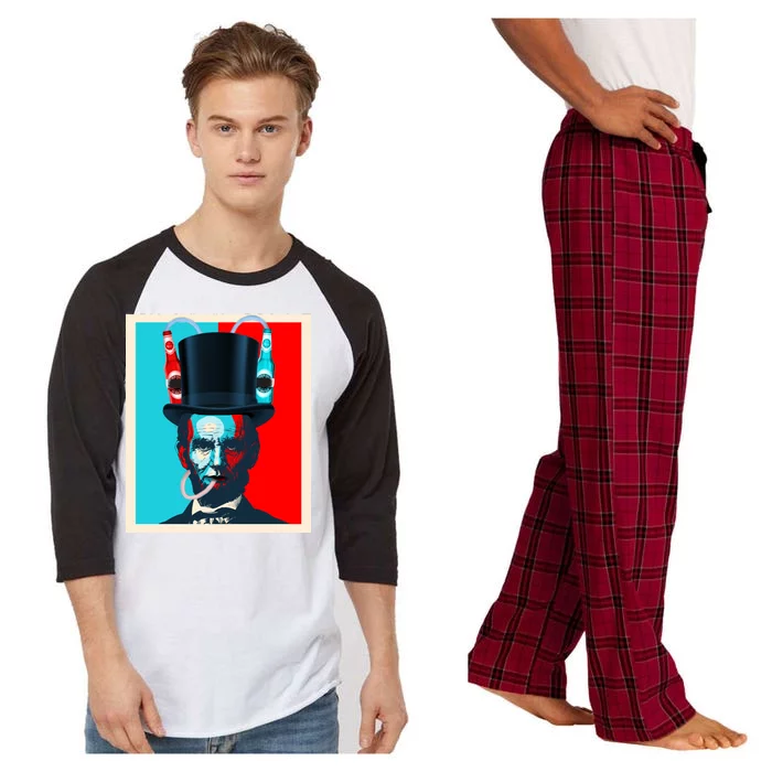 Party With Abe - Abraham Lincoln Drinking Beer Raglan Sleeve Pajama Set