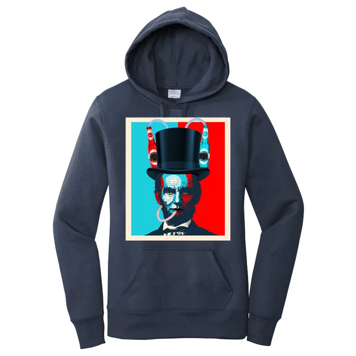 Party With Abe - Abraham Lincoln Drinking Beer Women's Pullover Hoodie