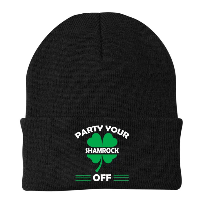 Party Your Shamrock Off Funny Irish Knit Cap Winter Beanie