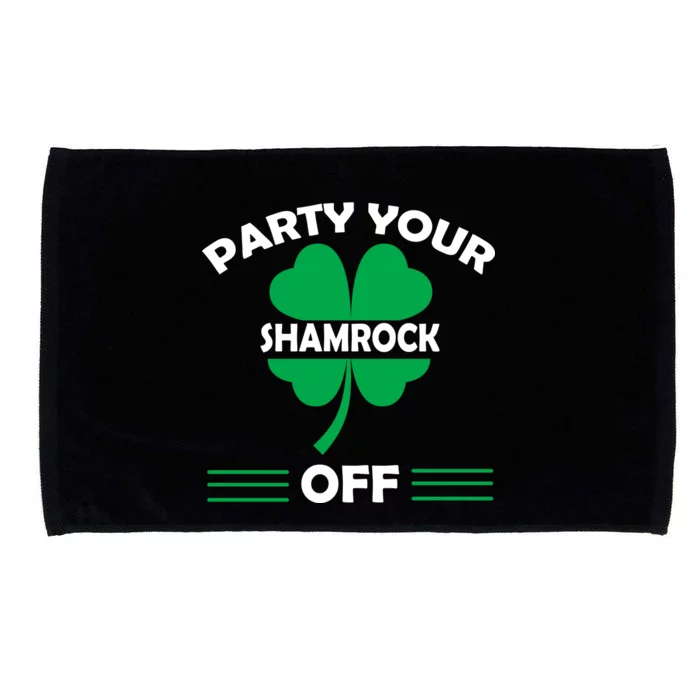 Party Your Shamrock Off Funny Irish Microfiber Hand Towel