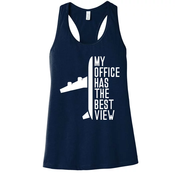 Pilot Airplane Spells Women's Racerback Tank