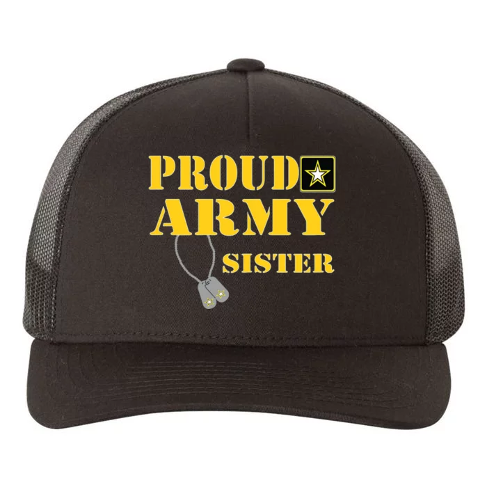 Proud Army Sister Shirts Military Pride Yupoong Adult 5-Panel Trucker Hat