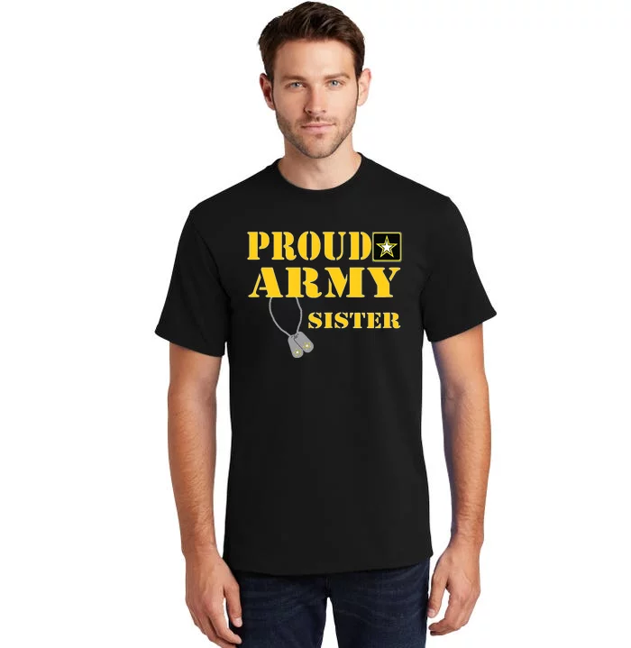 Proud Army Sister Shirts Military Pride Tall T-Shirt