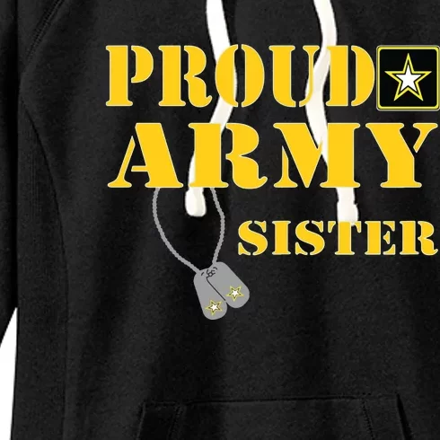 Proud Army Sister Shirts Military Pride Women's Fleece Hoodie