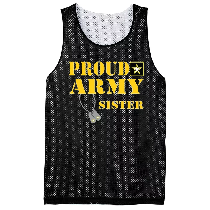 Proud Army Sister Shirts Military Pride Mesh Reversible Basketball Jersey Tank