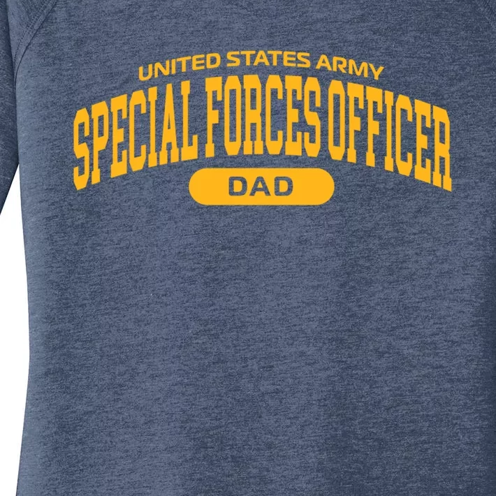 Proud Army Special Forces Officer Dad Cute Gift Women's Perfect Tri Tunic Long Sleeve Shirt