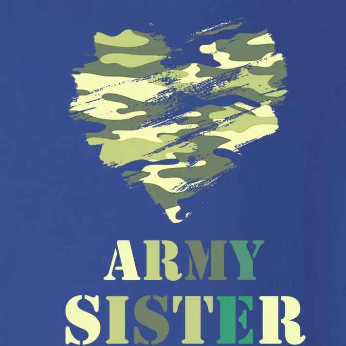 Proud Army Sister Funny Giftgreat Gift Camouflage Funny Gift Army Sister Tee Gif Toddler Long Sleeve Shirt