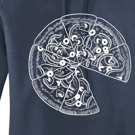 Pizza And Slice  Dad And Baby Matching Women's Pullover Hoodie