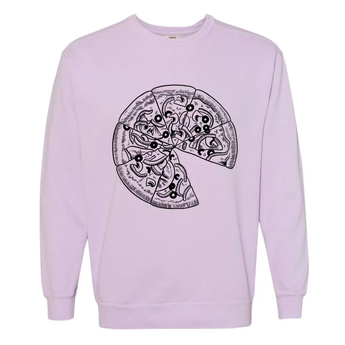 Pizza And Slice  Dad And Baby Matching Garment-Dyed Sweatshirt