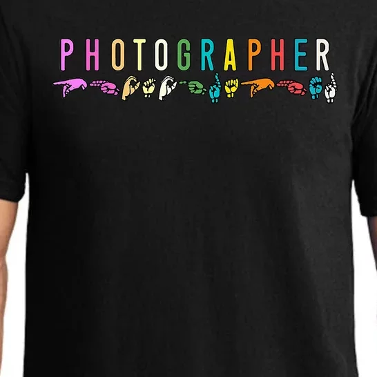 Photographer ASL Sign Language Photography Lover Pajama Set