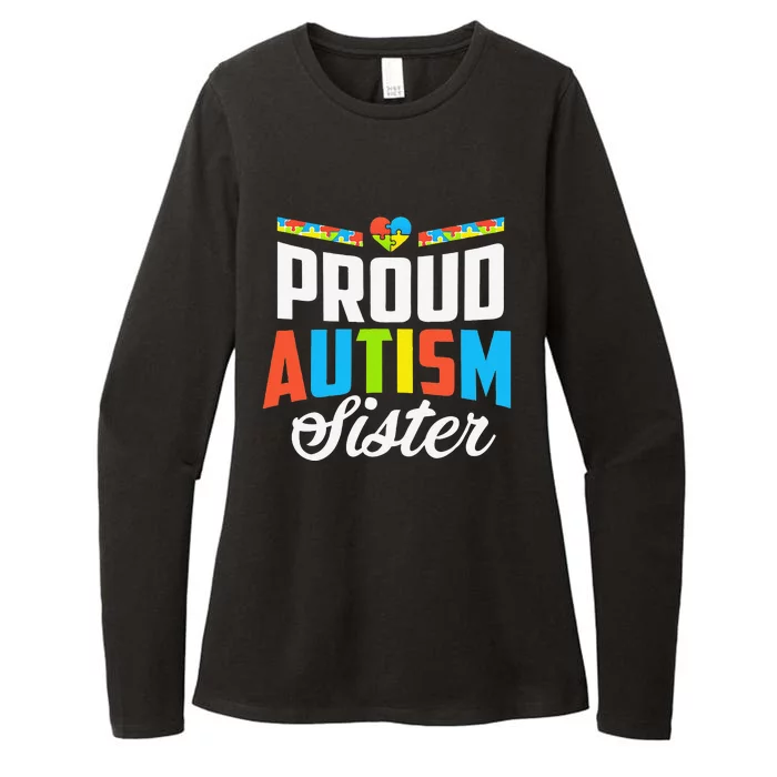 Proud Autism Sister Awareness Support Womens CVC Long Sleeve Shirt