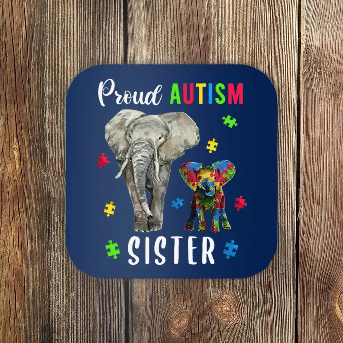 Proud Autism Sisters, Family Pride Autism Awareness Coaster