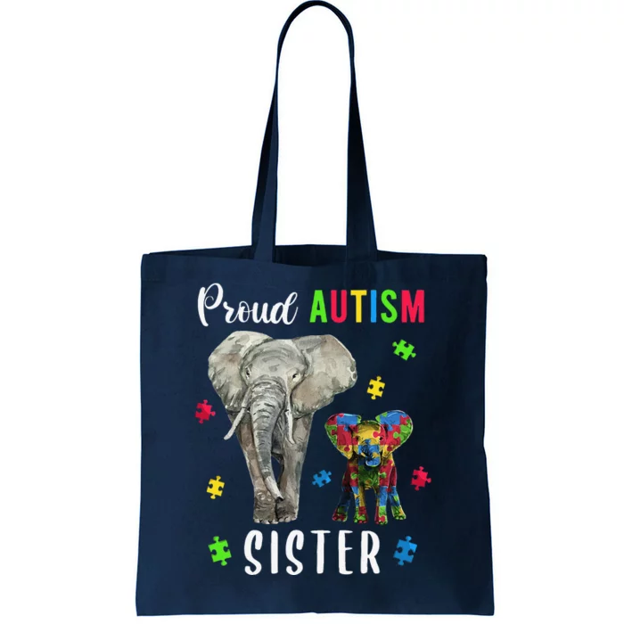 Proud Autism Sisters, Family Pride Autism Awareness Tote Bag