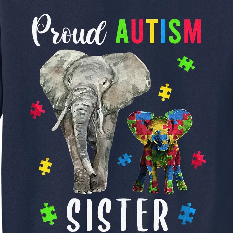 Proud Autism Sisters, Family Pride Autism Awareness Tall Sweatshirt