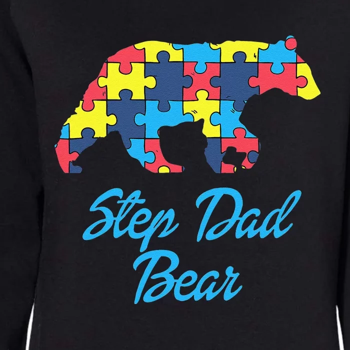 Proud Autism Step Dad Awareness Support Womens California Wash Sweatshirt