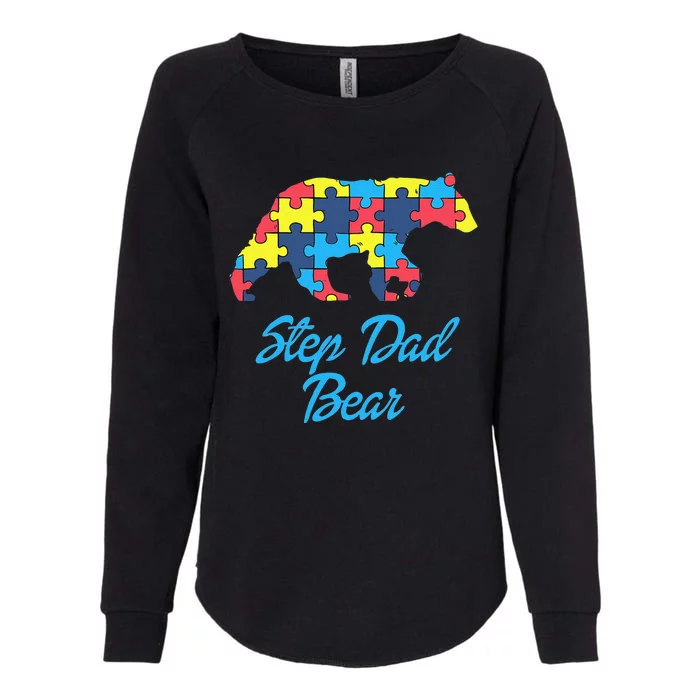 Proud Autism Step Dad Awareness Support Womens California Wash Sweatshirt