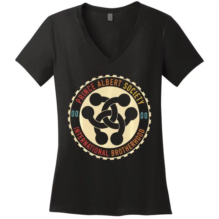 PRINCE ALBERT SOCIETY INTERNATIONAL BROTHERHOOD Women's V-Neck T-Shirt