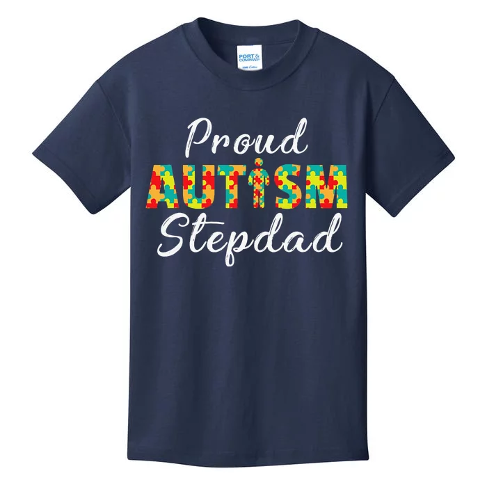 Proud Autism Stepdad Awareness Autism, Mom Kids T-Shirt