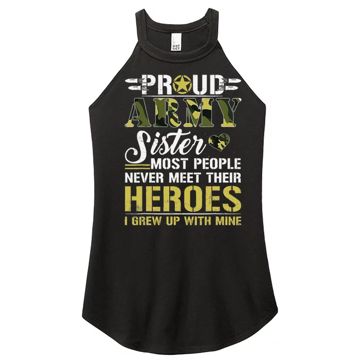 Proud Army Sister Women’s Perfect Tri Rocker Tank