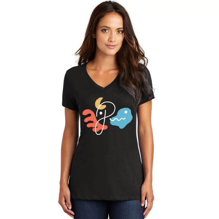 Plini Abstract Signature 2024 Women's V-Neck T-Shirt