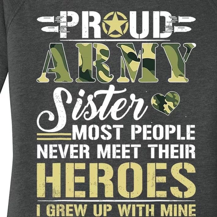 Proud Army Sister Women's Perfect Tri Tunic Long Sleeve Shirt