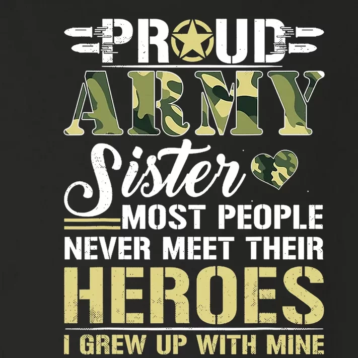 Proud Army Sister Toddler Long Sleeve Shirt