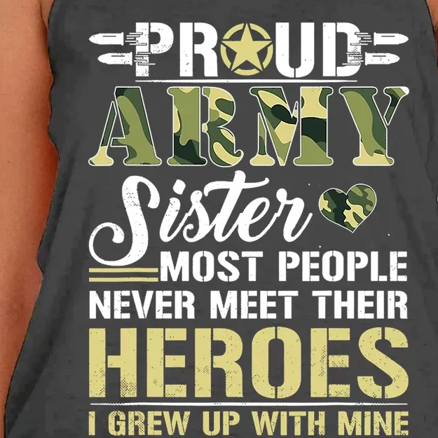 Proud Army Sister Women's Knotted Racerback Tank