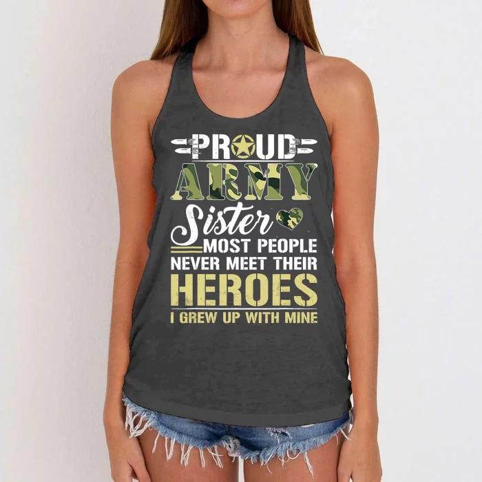 Proud Army Sister Women's Knotted Racerback Tank