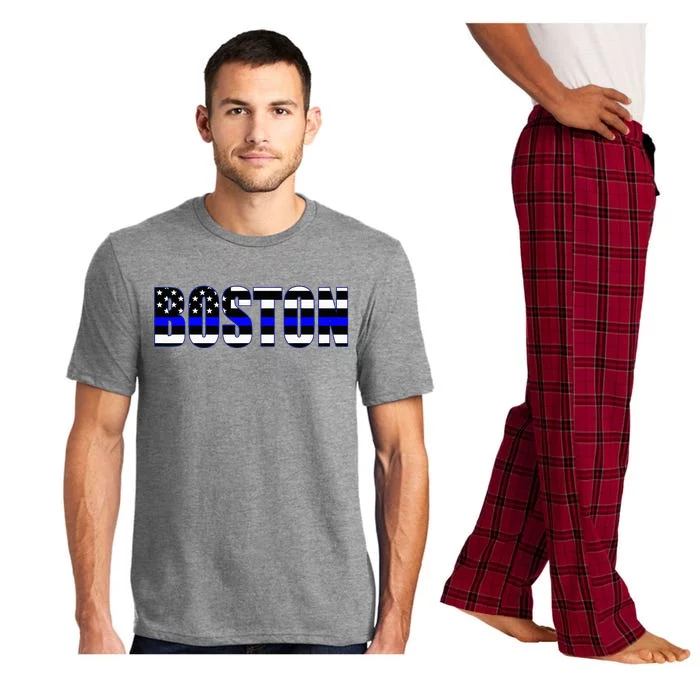 Protect And Serve In Boston Police Flag Pd Pajama Set